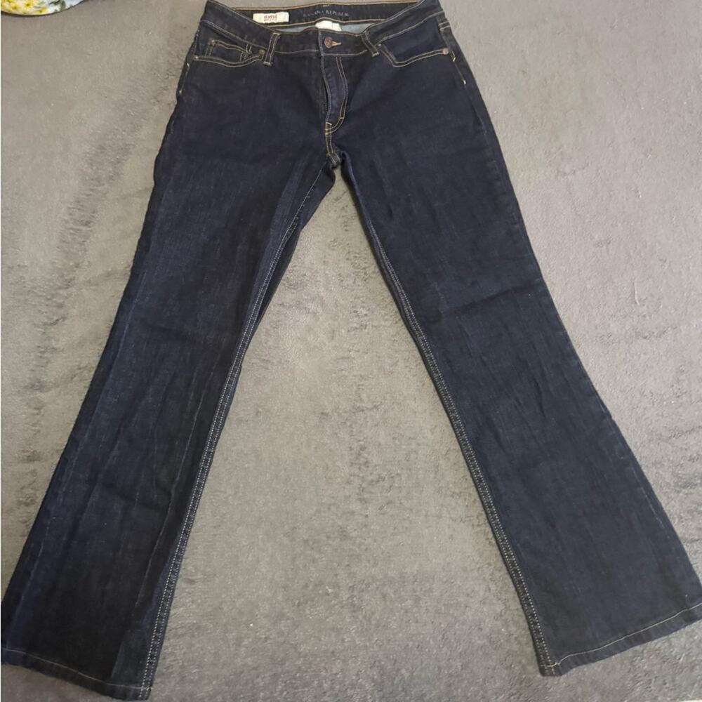 Banana Republic Deep Blue Stretch Denim Boot Cut Jeans